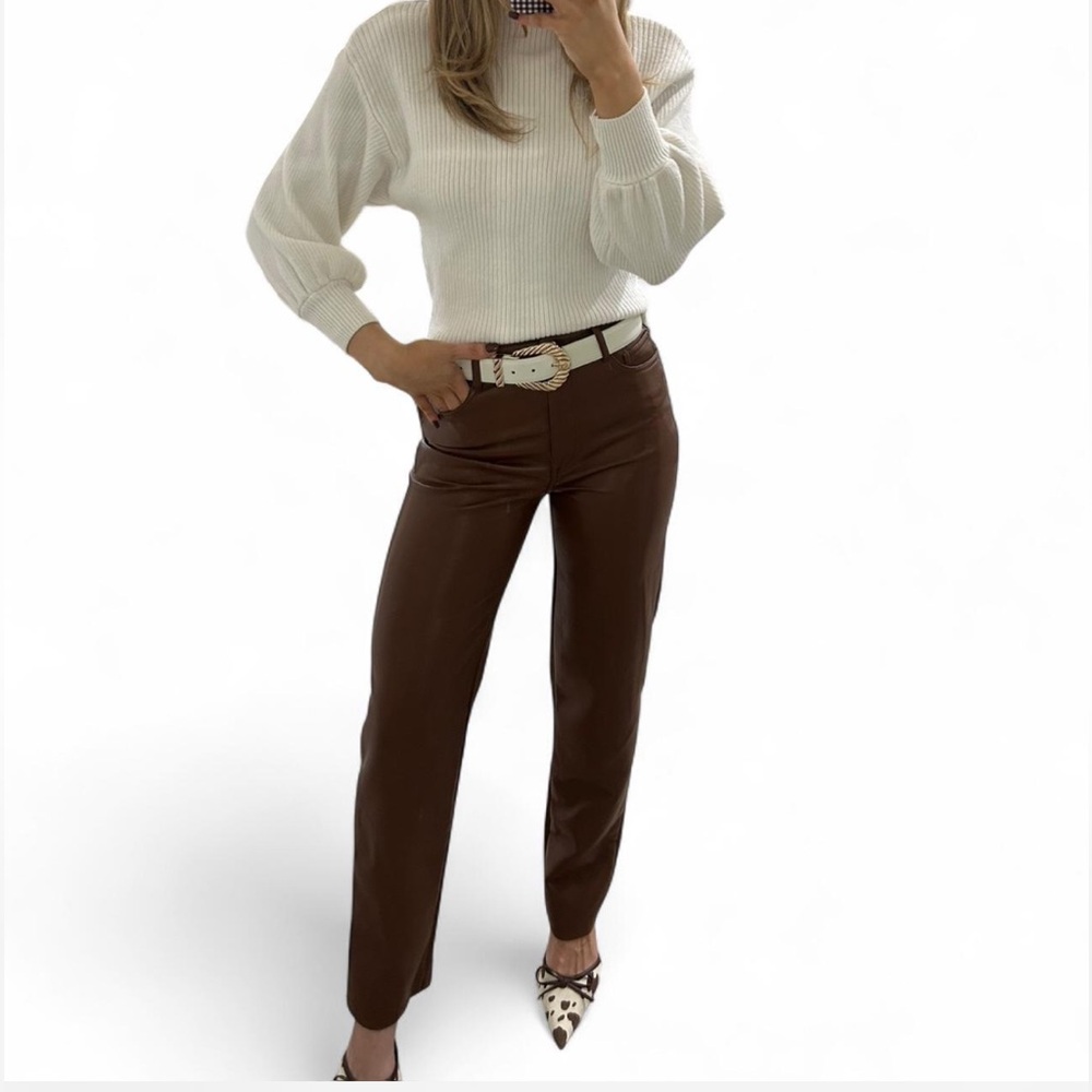 Aritzia Brown Straight Leg Pants